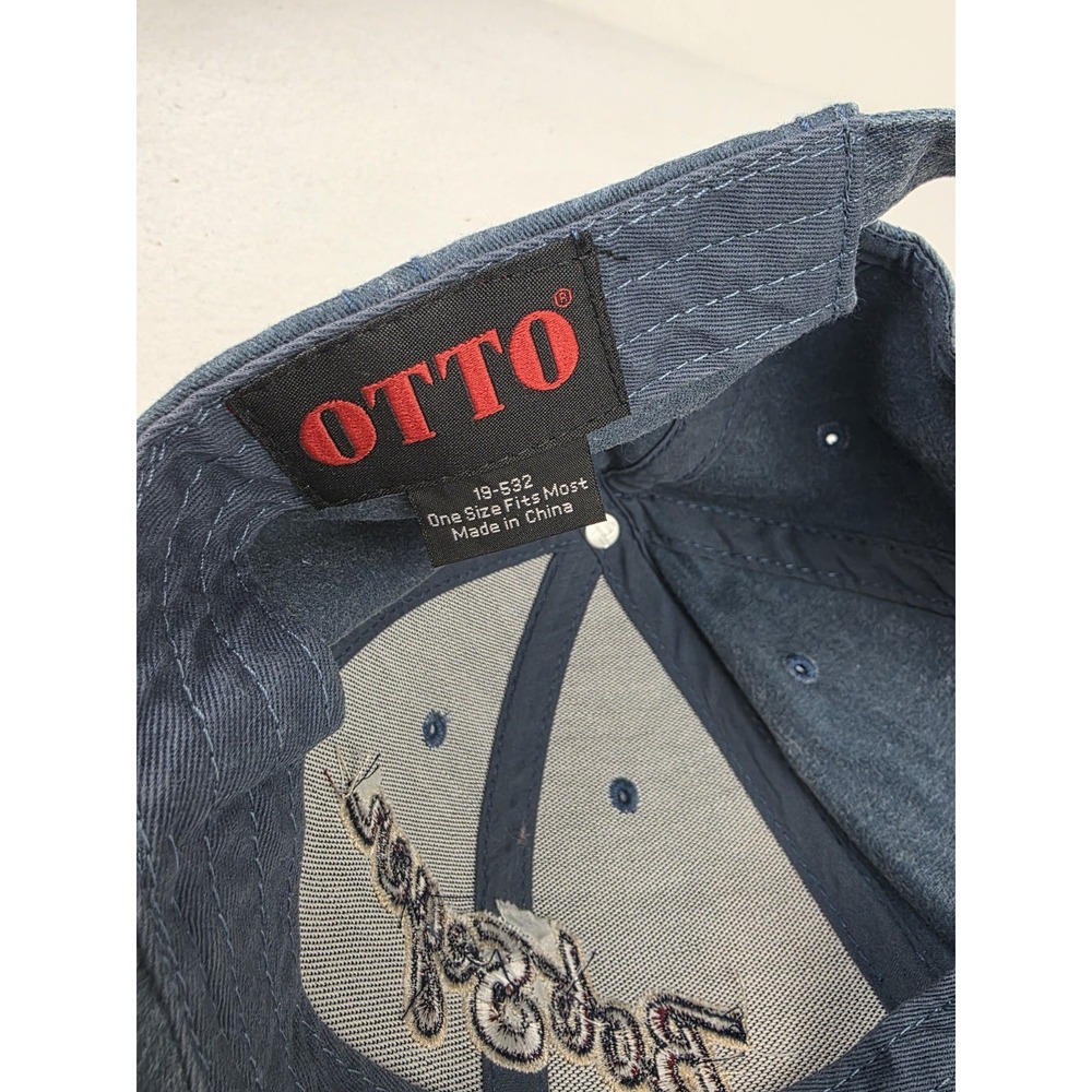 Vintage Bob Seger Denim‎ Blue Embroidered Spellout Logo Strapback Hat Adjustable - Picture 8 of 8